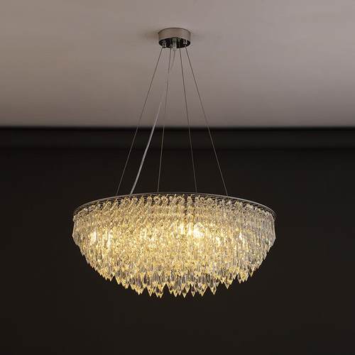 轻奢水晶吊灯后现代简约高档客厅灯设计师样板间圆形卧室餐厅灯具