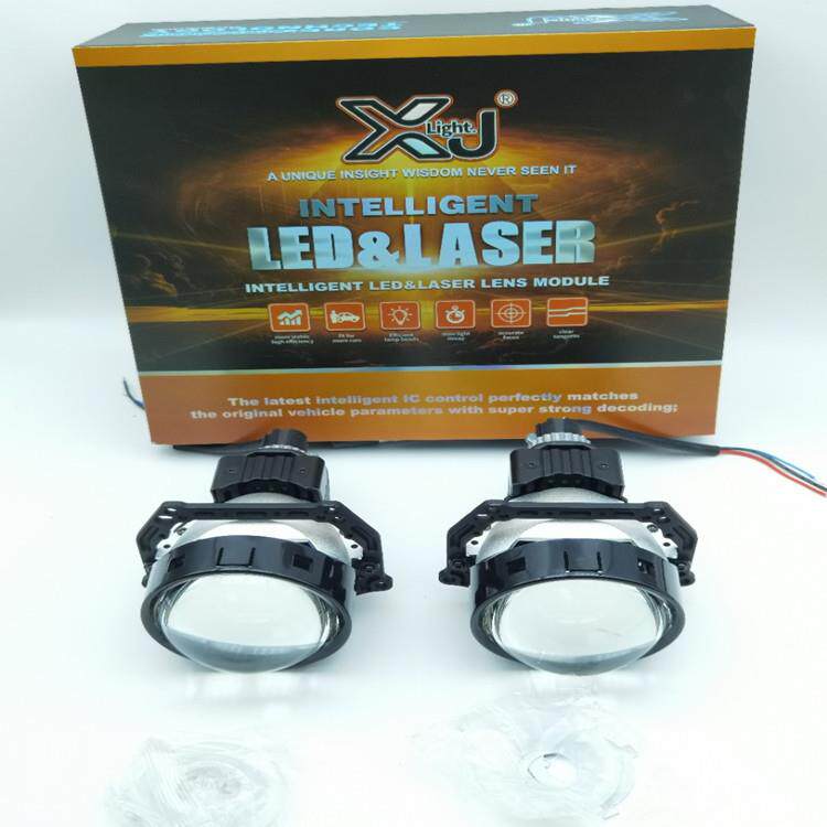 汽车LED大灯3寸双光透镜50W远近一体XJ H4 H7 LED