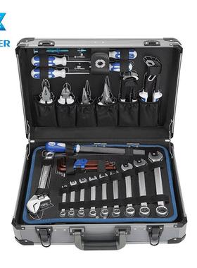 沃普斯127PCS手动工具套装汽车修理工具套件机械工具箱家用套装