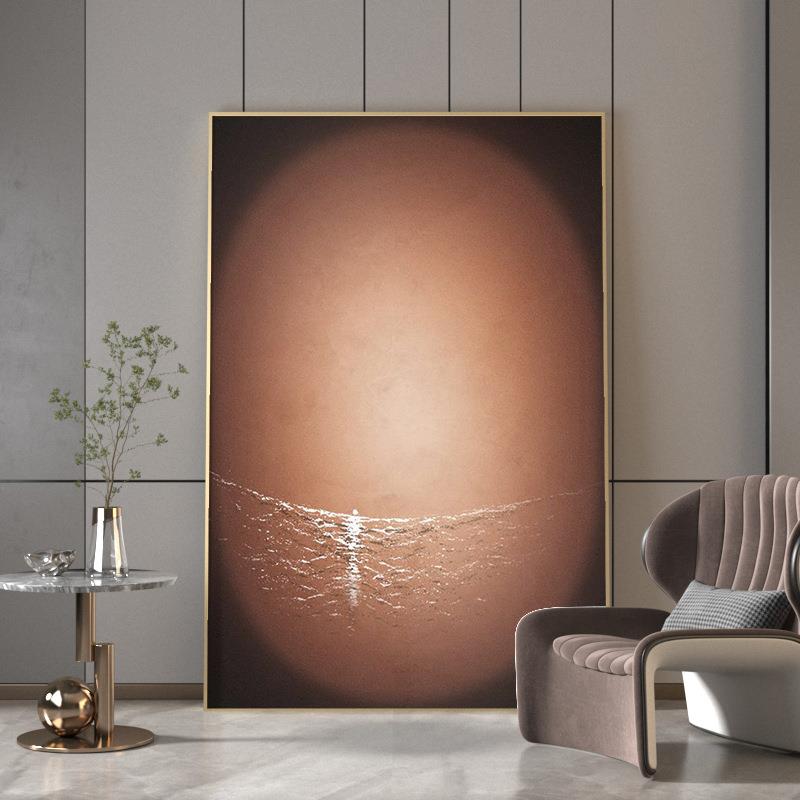 巨幅落地玄关装饰画走廊尽头壁画入户门口挂画沙发背景画轻奢高级