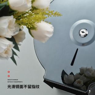 304不锈钢大卷纸盒卫生间厕所纸巾盒大盘卷纸架防水浴室酒店商用