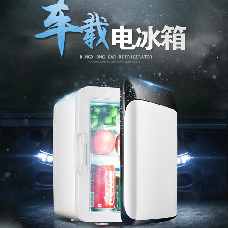 车载迷你小冰箱车家两用冷藏保鲜加热保温冰箱10L批发冷暖两用
