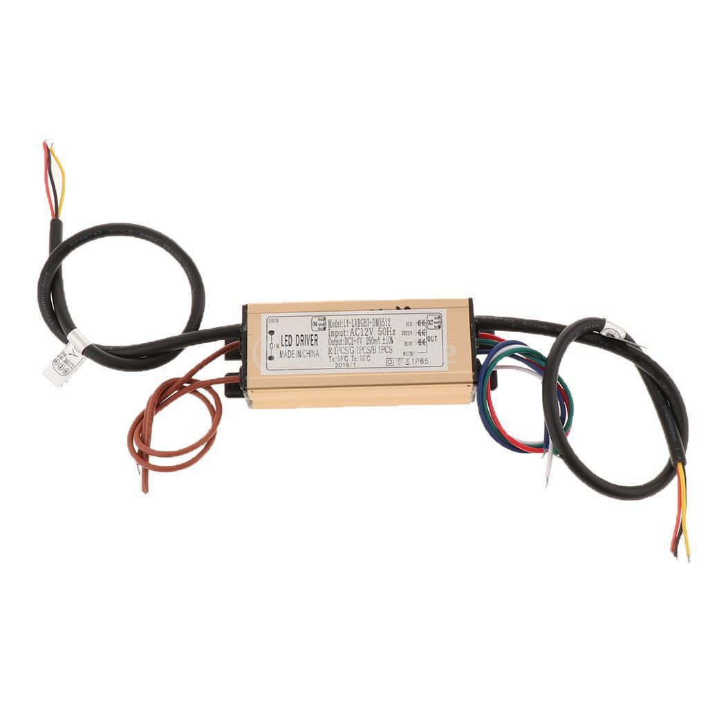 七彩DMX串联控制 3-300W 8串3并24W RGBW防水电源 全彩投光灯驱动