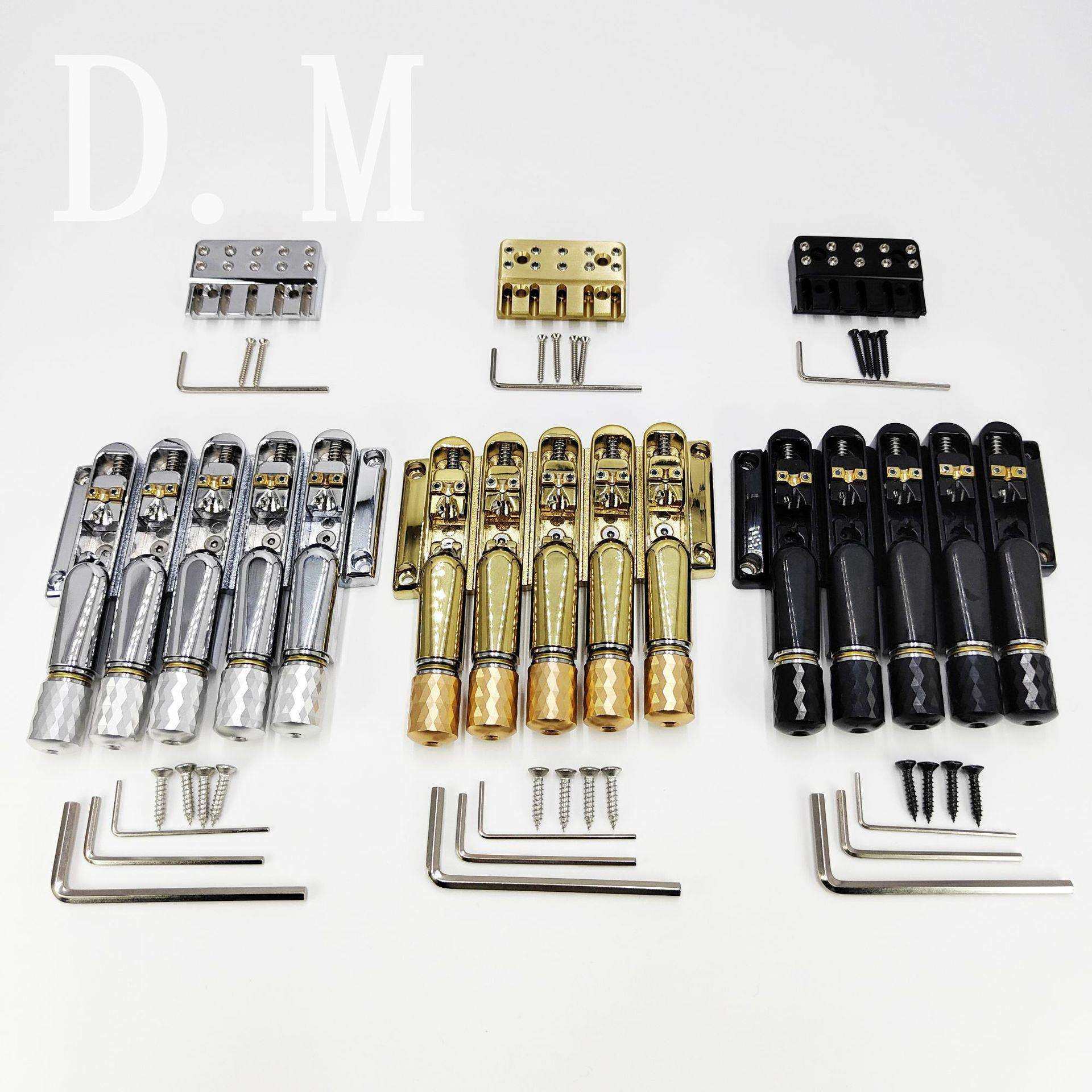 高档无头贝斯五弦铜码琴桥拉弦板5弦无头电贝斯琴桥上枕下桥