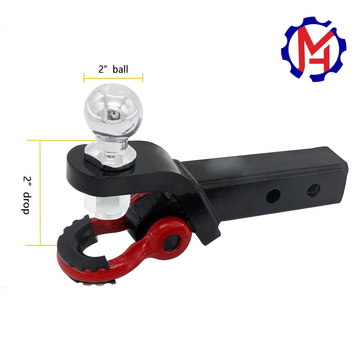 跨境热销焊接方管拖车钩带舌片越野车改装拖车臂拖车球拖挂牵引