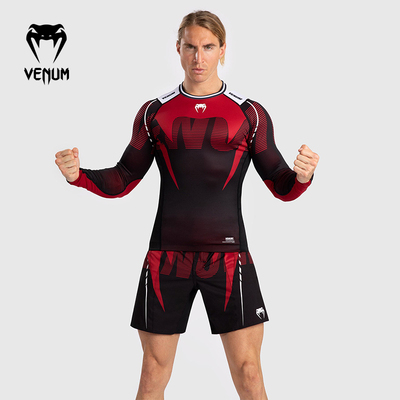 VENUM 毒液 Adrenaline 男长袖紧身衣运动拳击健身训练跑步上衣