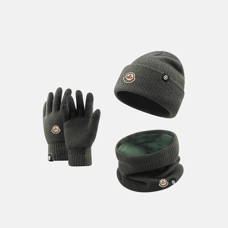 【官网折扣】蒙口钢琴帽子冬季围巾手套三件套百搭保暖针织毛线帽