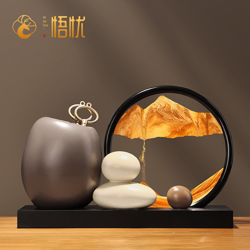 毕业礼物送老师笔筒摆件办公室桌面客厅玄关电视柜创意高档装饰品