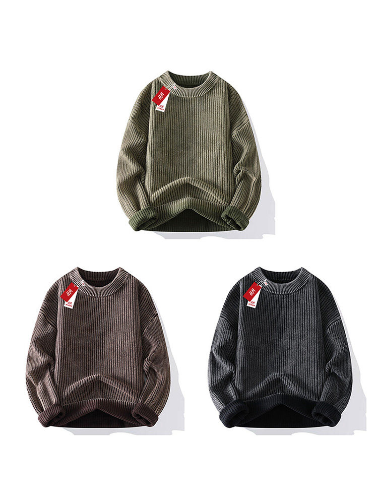 [10% 할인 지역] 겨울 신상품 ? 트렌디한 브랜드 셀렉션 ? 쇼핑몰 철거 ? 남성용 고급 라운드 넥 스웨터