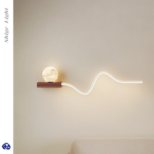 壁灯卧室床头灯长条2026年新款法式中古奶油风客厅背景墙装饰灯具