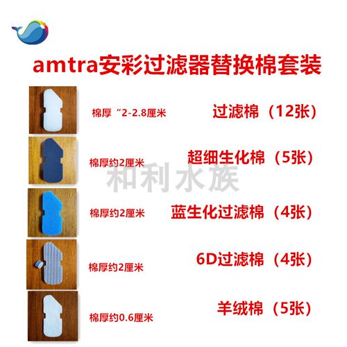 德国安彩EX650EX500鱼缸过滤器壁挂式过滤桶6D棉活性炭生化替换棉