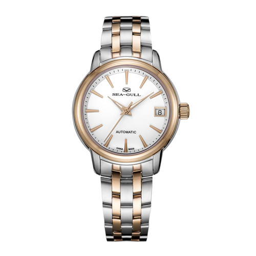 海鸥表情侣对表男女士款自动钢表带机械腕手表礼品防水单日历421L