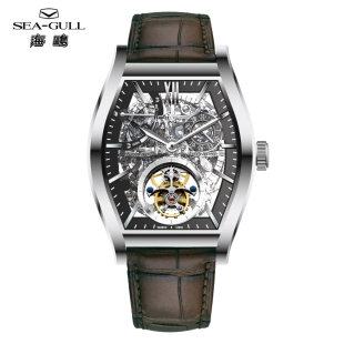 海鸥表镂空陀飞轮啤酒桶型机械表高端男士表商务手表高级腕表8864