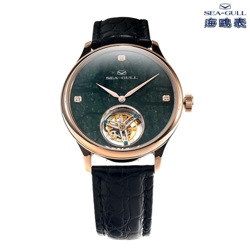 海鸥表陀飞轮手表7072V大理石盘手动同轴无卡度游丝男款女机械表