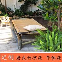 手工竹床老式传统竹凉床 户外简易竹塌 家用休闲单人双人竹床定制