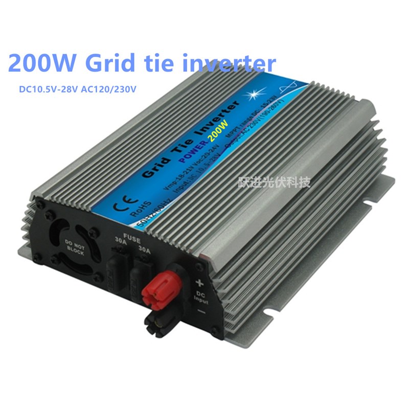 200W Solar Grid tie inverter DC10.5V-28V AC110V 60hz