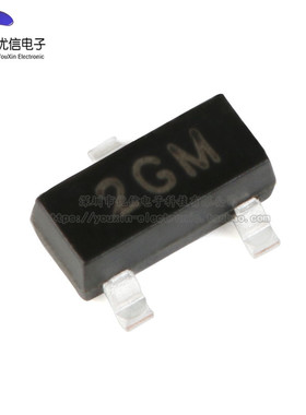原装正品MMBTA56 丝印2GM SOT-23 PNP 80V/500mA 贴片三极管 20只