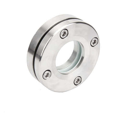 304不锈钢法兰视镜卫生级平板对夹焊接玻璃视窗50 65 80 100 125