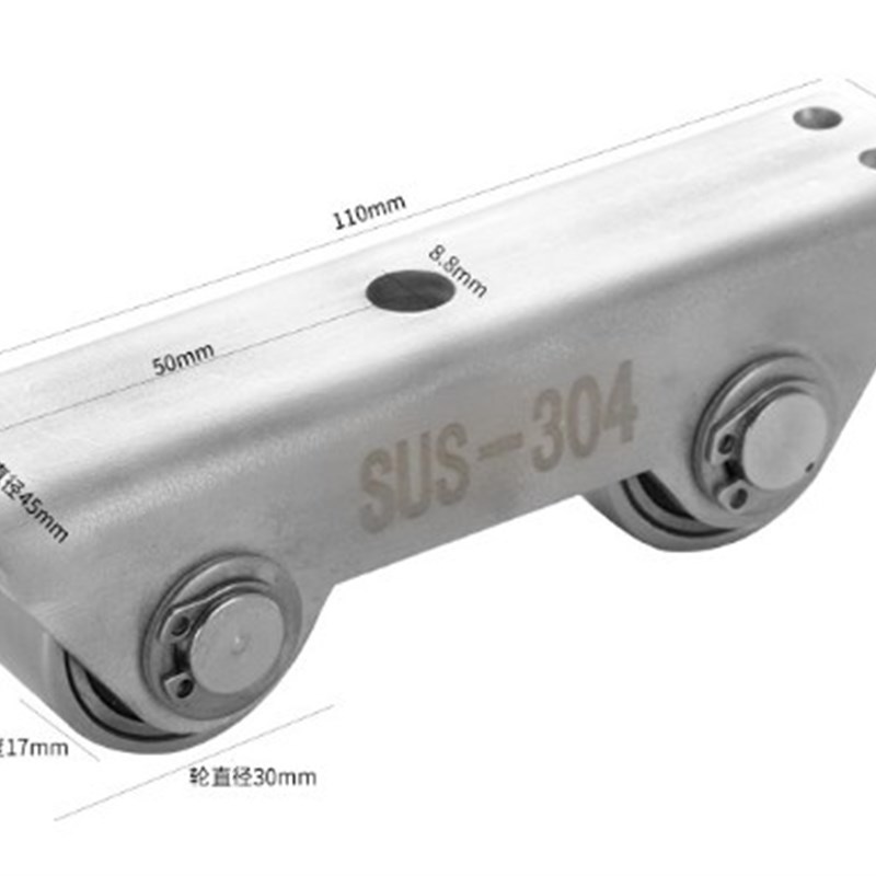 不锈钢轴承导向轮尼龙定三角架滑轮 小型滑轮器带轴承门窗移动轮