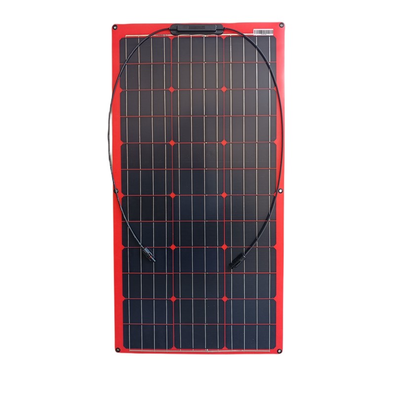 100W轻质半柔性太阳能板车载船顶停车棚阳台墙面家庭储能光伏发电