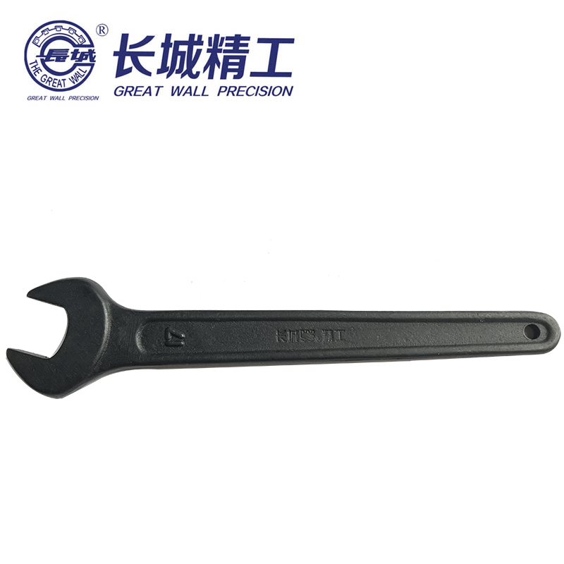 长城精工单头呆扳手多功能长柄开口板17-105mm黑色重型岔口板