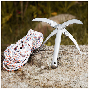 速发清理水草锚钩折叠四爪锚刀飞虎爪加钓除拉草器打捞勾野厚用具