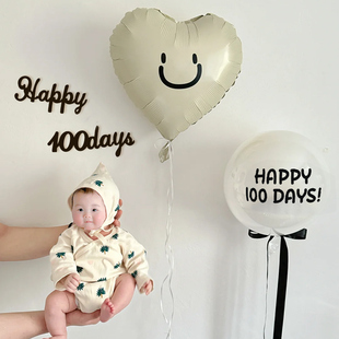速发背天拍照道具布百气球满月0天婴儿场景装饰男宝孩仪式感置景