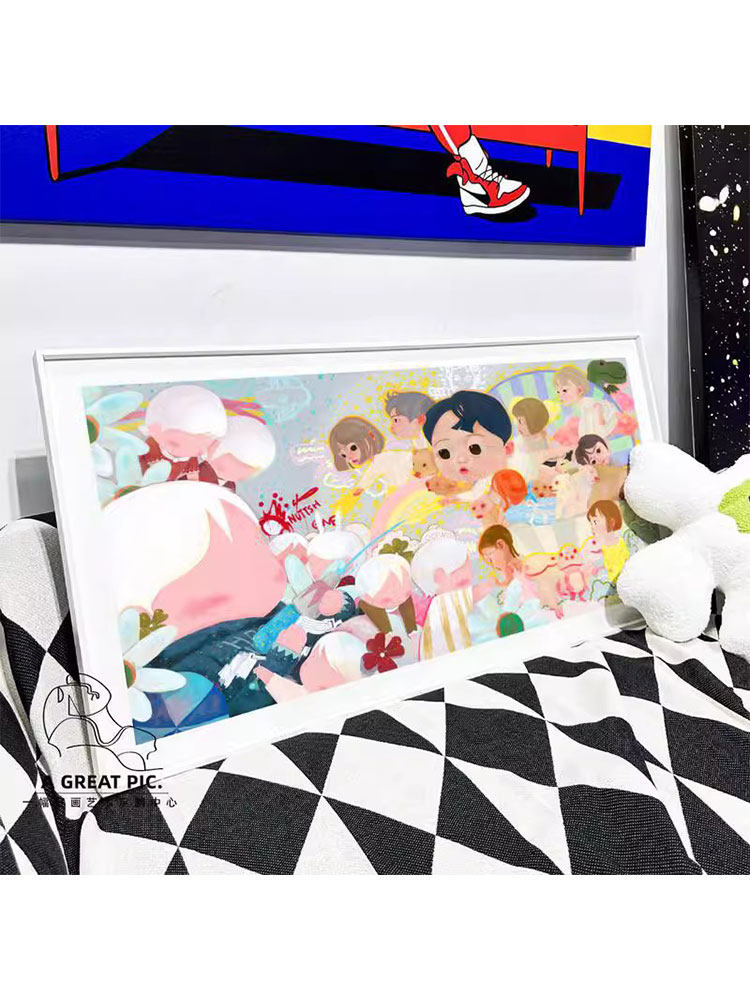 速发我们装饰画客厅沙发儿壁房床头背景墙壁幅大巨版潮流店童挂画
