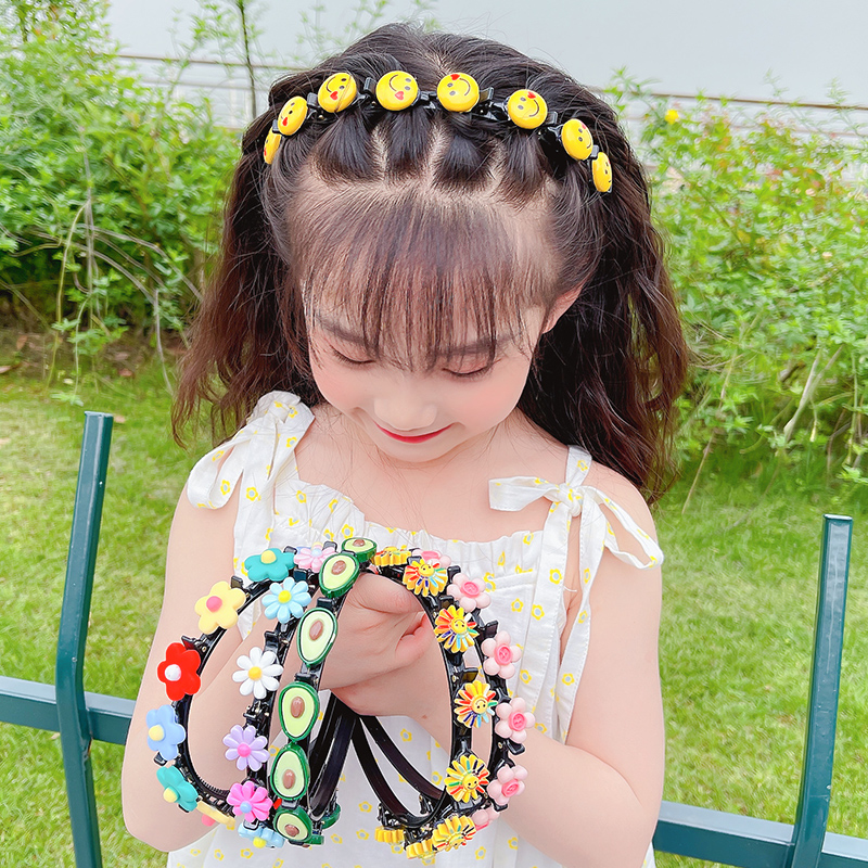现货速发儿童发饰童压发头箍可爱宝宝碎发发箍夏小孩编发夹子发卡