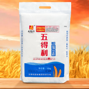 【五得利面粉】做包子馒头商用优质通用粉20斤三星富强小麦粉10kg