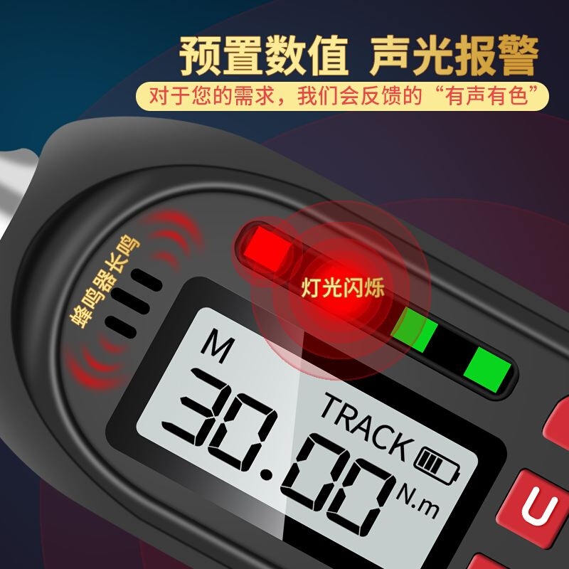 台湾电子数显扭力扳手可调力矩公斤高精数字扭矩测试仪钢筋活动头