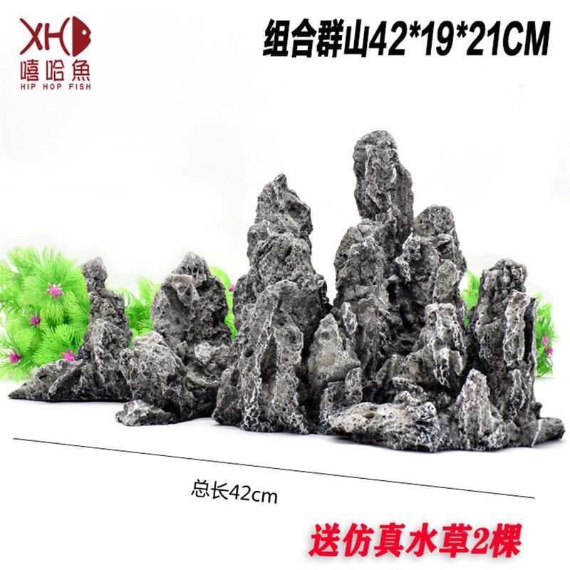 现货速发鱼缸装饰假山孔桥造景桥假石桥大拱桥水草背景摆件珊瑚躲