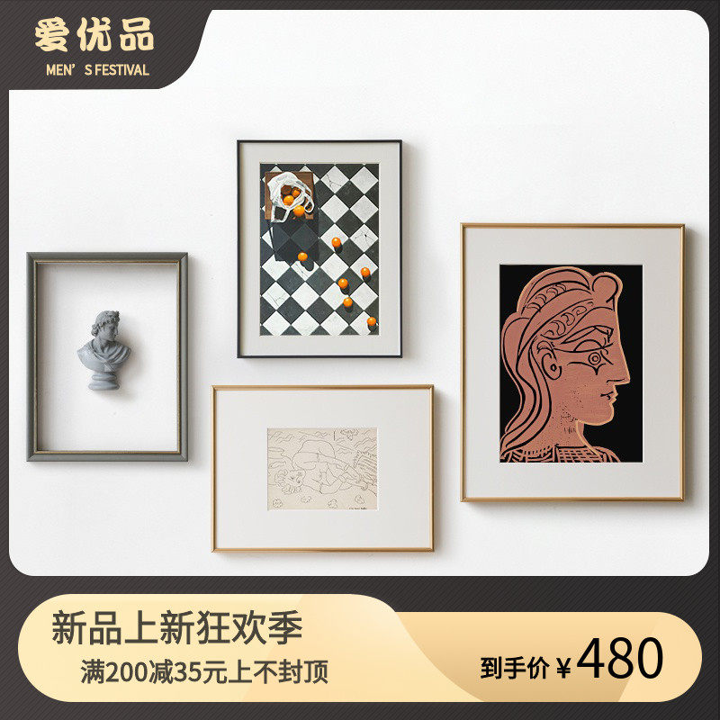 现货速发客厅组合雕塑欧式小众艺术饭厅壁画轻奢风格人物抽象挂画