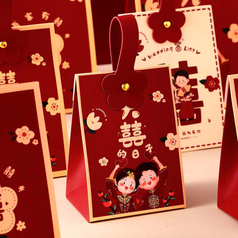 现货速发盒结婚盒子婚礼花朵糖盒礼盒包装袋子空盒202新款