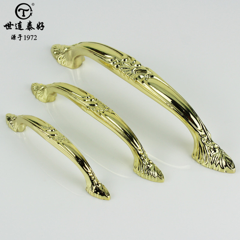 现货速发世连泰好黄铜拉手复古欧式家俱抽屉整体橱柜门把实心古铜