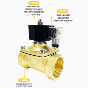 4分6分1寸 户外防水常闭电磁阀水阀AC220V气阀DC24V开关阀12V 2寸