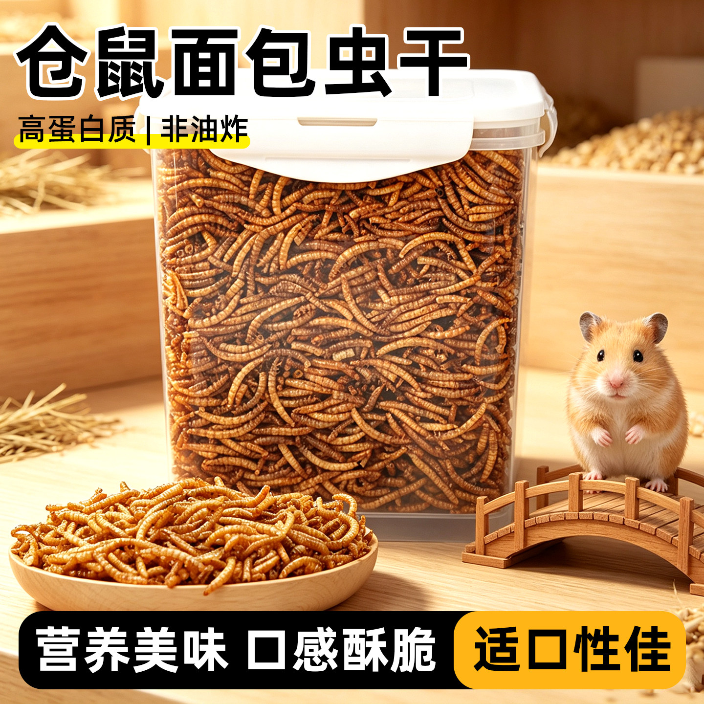 小仓鼠专用粮面包虫干营养主粮金丝熊饲料磨牙零食鼠粮宠物用品