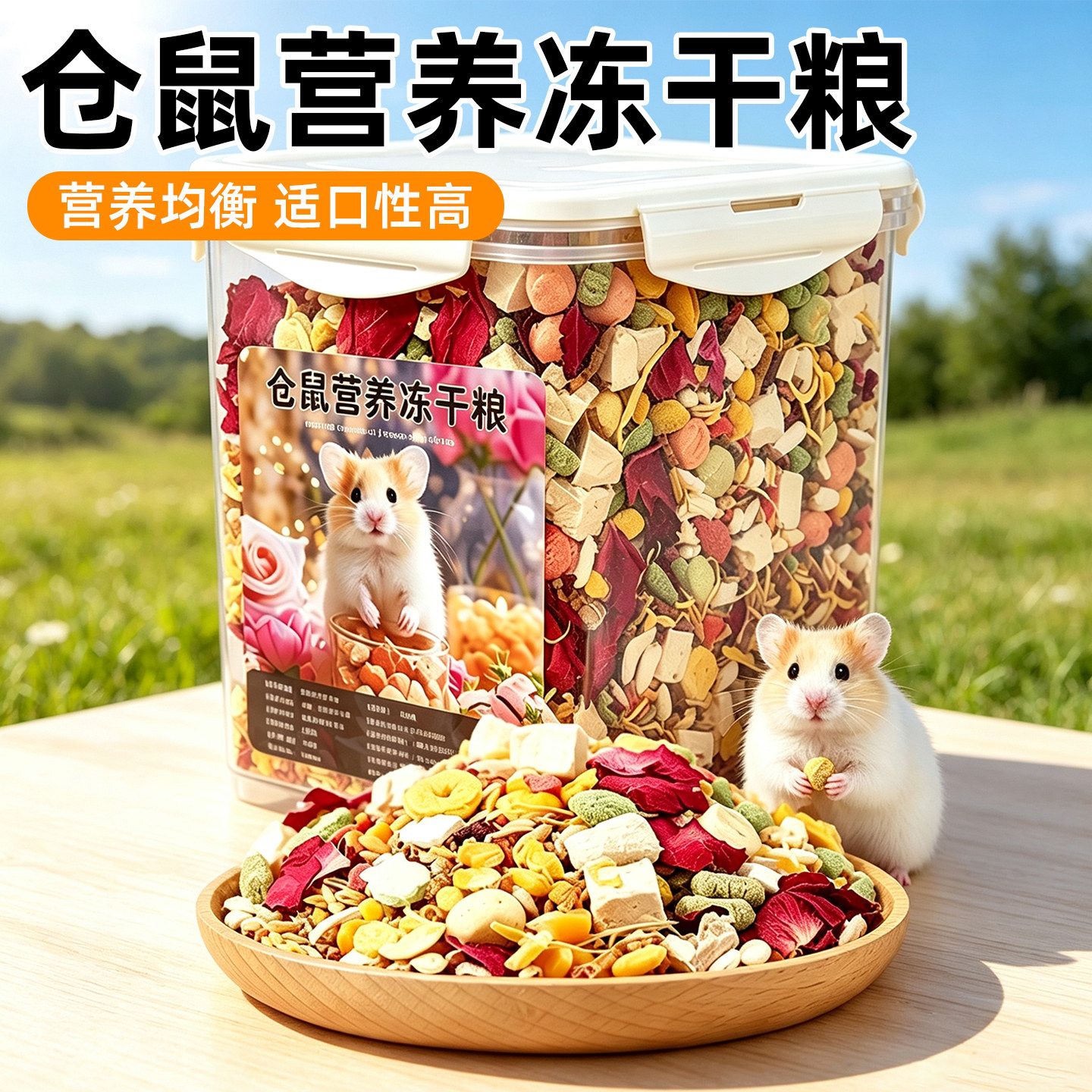 仓鼠粮食主粮营养金丝熊粮食小仓鼠食物饲料杂粮仓鼠专用鼠粮五谷