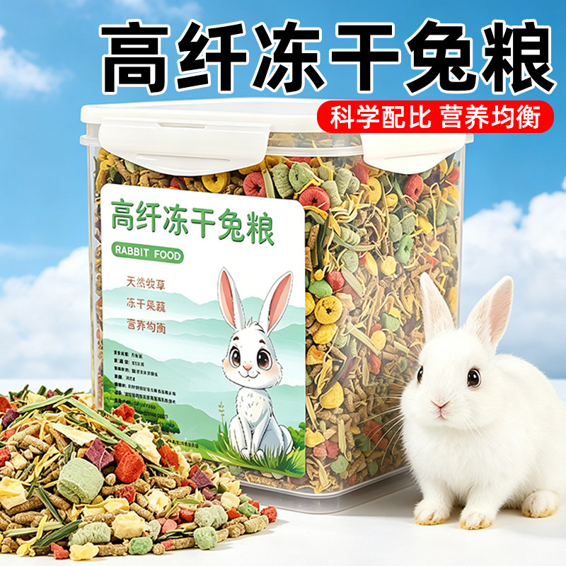 兔粮成年幼兔饲料营养主粮图片