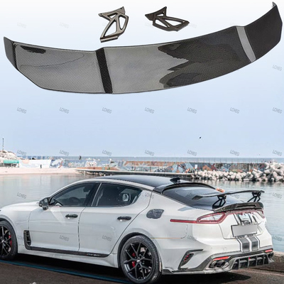 适用KIA 起亚斯汀格 Stinger改装V款尾翼K8毒刺碳纤维导流板