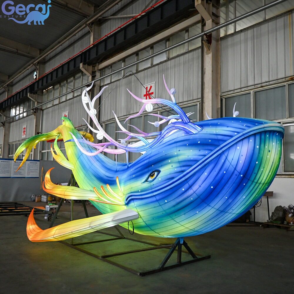 海洋主题大型花灯传统工艺彩灯制作厂春节元宵景区亮化灯光摆件