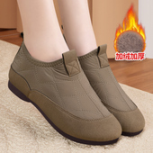 一脚蹬妈妈软底雪地靴 2025新款 女冬季 加绒保暖棉靴正品 老北京棉鞋