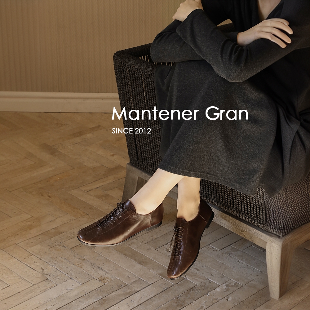 Mantener Gran 软皮复古英伦风小皮鞋女真皮法式气质单鞋 MG女鞋