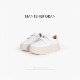 MantenerGran6CM厚底小白鞋 MG女鞋 女真皮透气休闲鞋 魔术贴板鞋