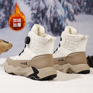 防水防滑棉靴 青少年学生男款 高帮雪地靴冬季 男加绒加厚保暧大棉鞋