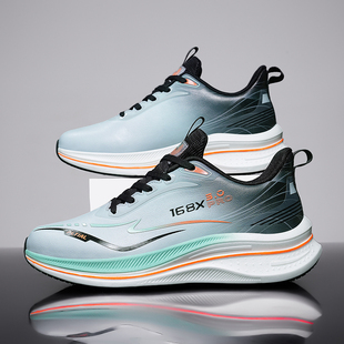 运动鞋秋季男鞋皮面防水跑步鞋青少年初中高中学生超轻减震二棉鞋