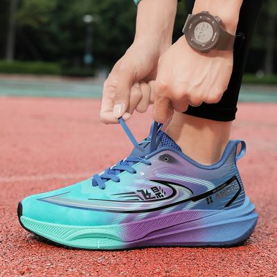 青少年秋冬皮面减震运动跑鞋