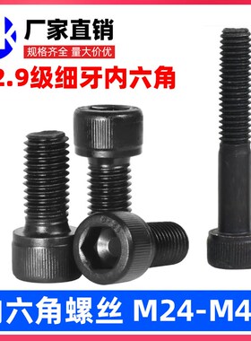 速发12头丝细牙圆柱.内六角螺级螺栓M24M27M6MM42M48M27*x2x