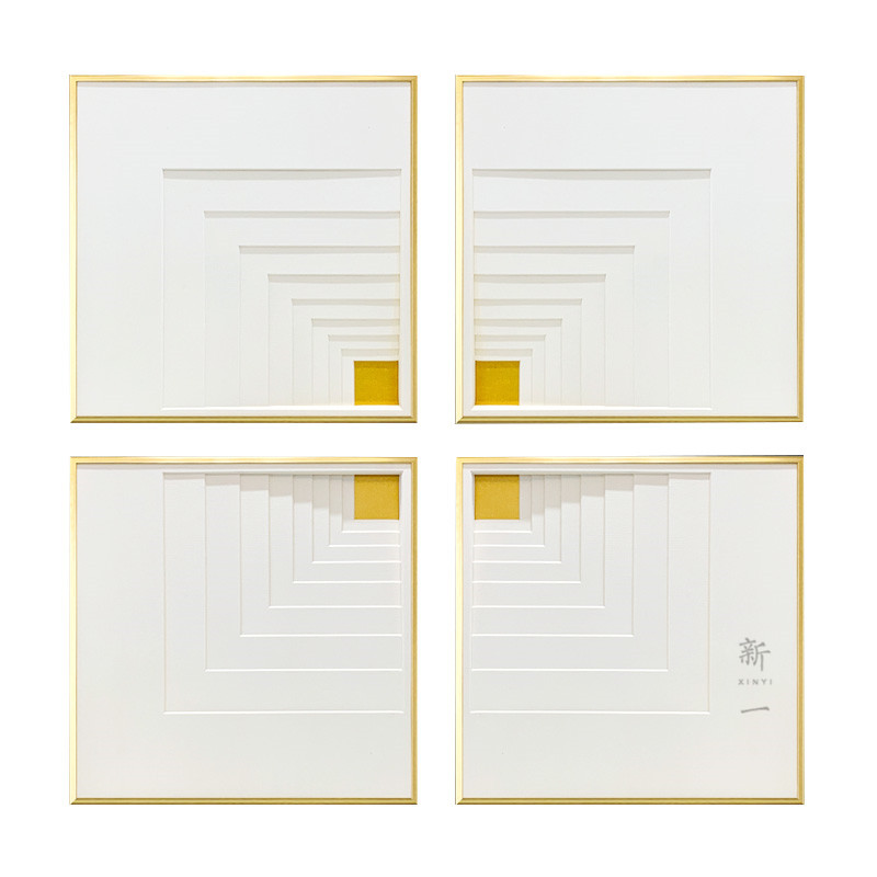 现货速发高端装饰画抽象立体几何挂画轻奢 後简约玄关壁画样品房图片