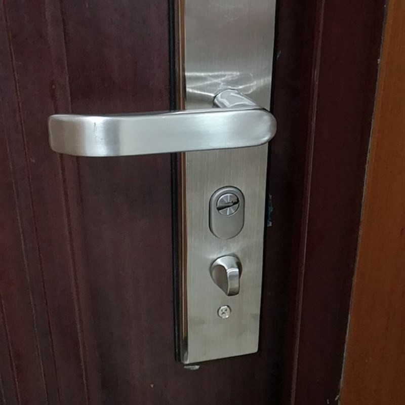 速发锁套手锁具防盗锁04不锈钢家用锁装门锁体把大锁芯C级